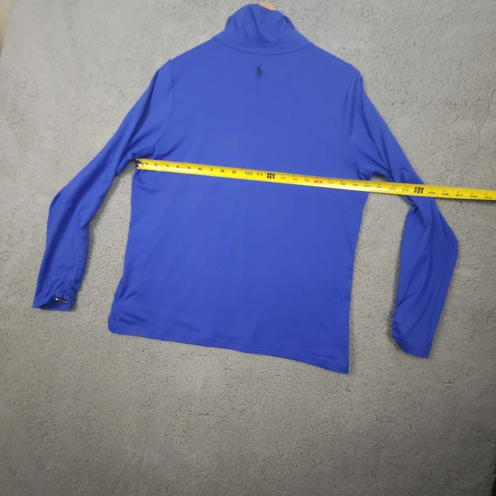 Polo Ralph Lauren Shirt Womens Large Blue Quarter Zip Golf‎ Preppy Pullover